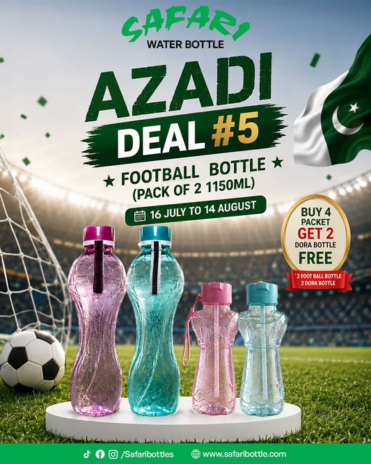 Azadi Deal # 5 - Football Bottle (1150 Ml) Buy 4 Packet Get 2 Bottle Free